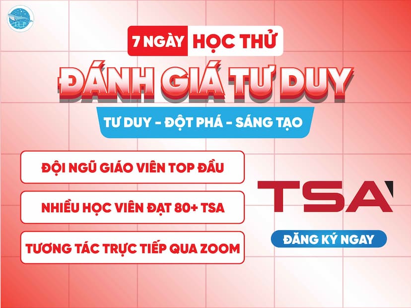 HỌC THỬ ĐGTD TSA 2026